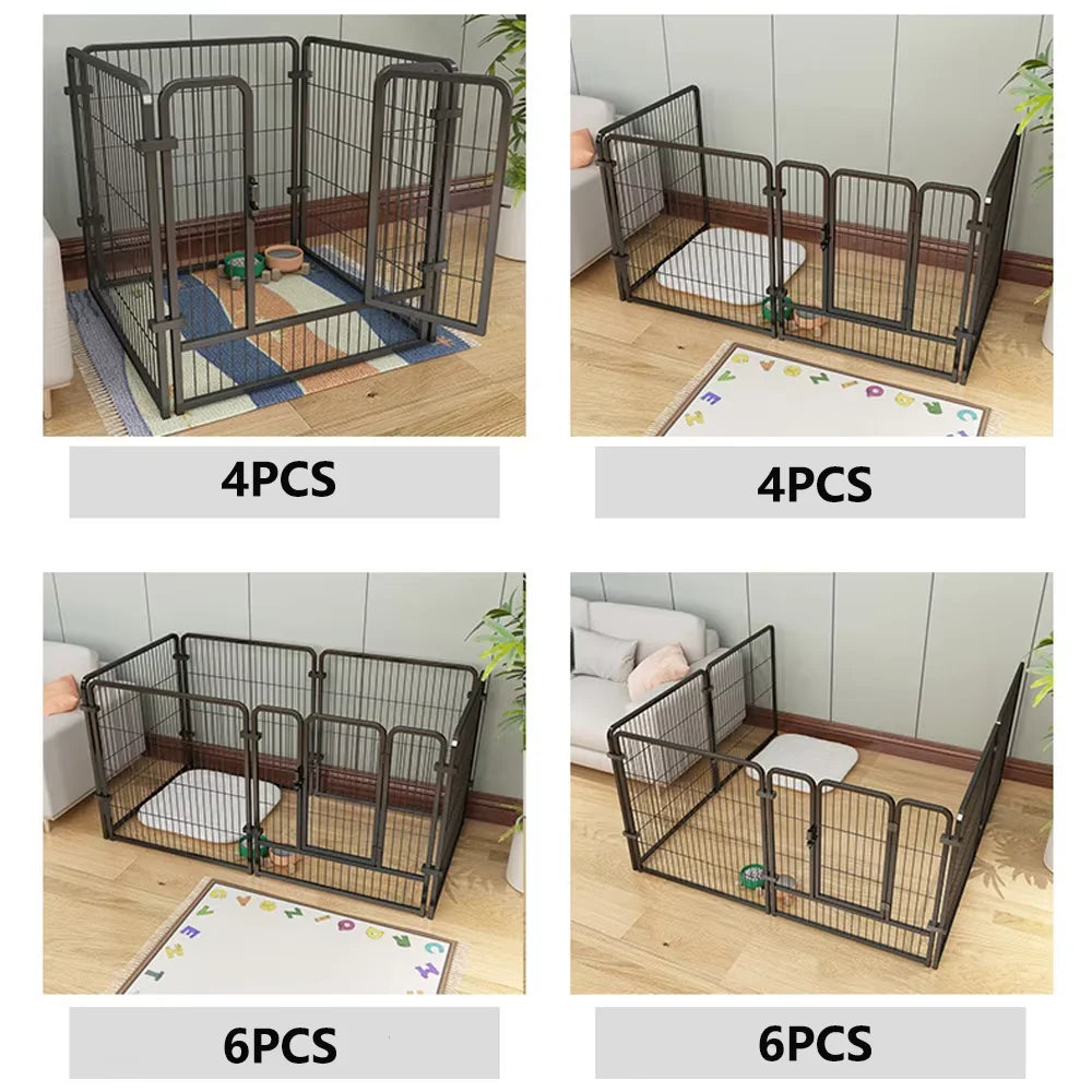 Foldable 6-Panel Pet Playpen & Safety Fence