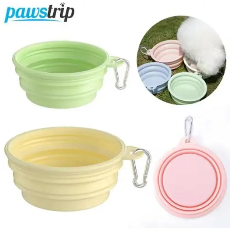 350ml Foldable Pet Water Bowl - Silicone Folding Bowl for Dogs and Cats Suitable for Outdoor Travel and Puppies