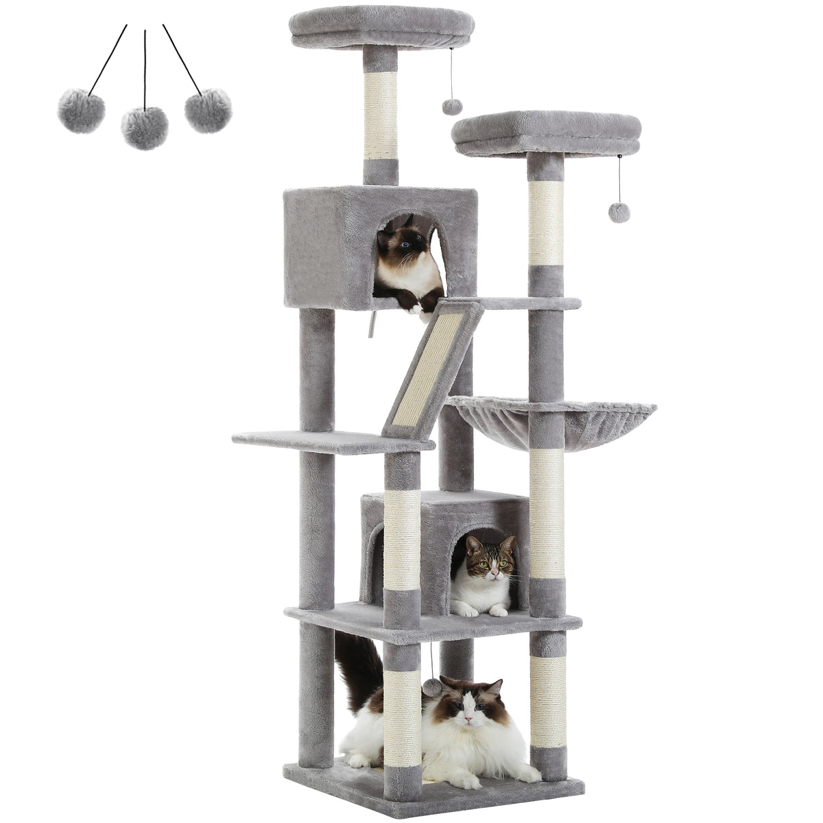 Large Multi-Level Cat Tower with Caves & Perches