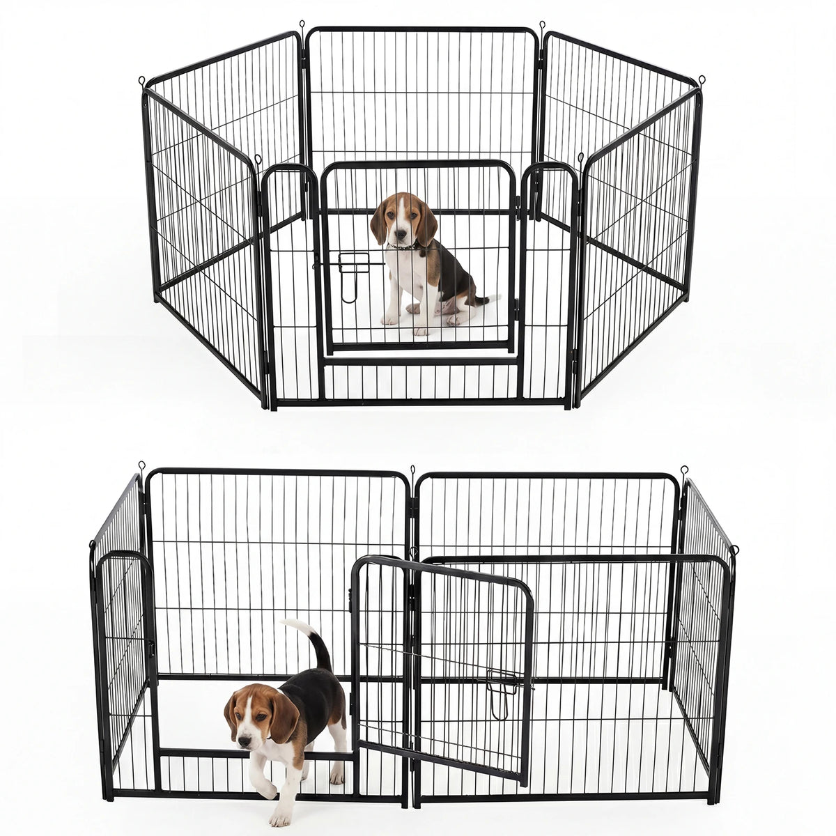 6-Panel Foldable Metal Dog Playpen