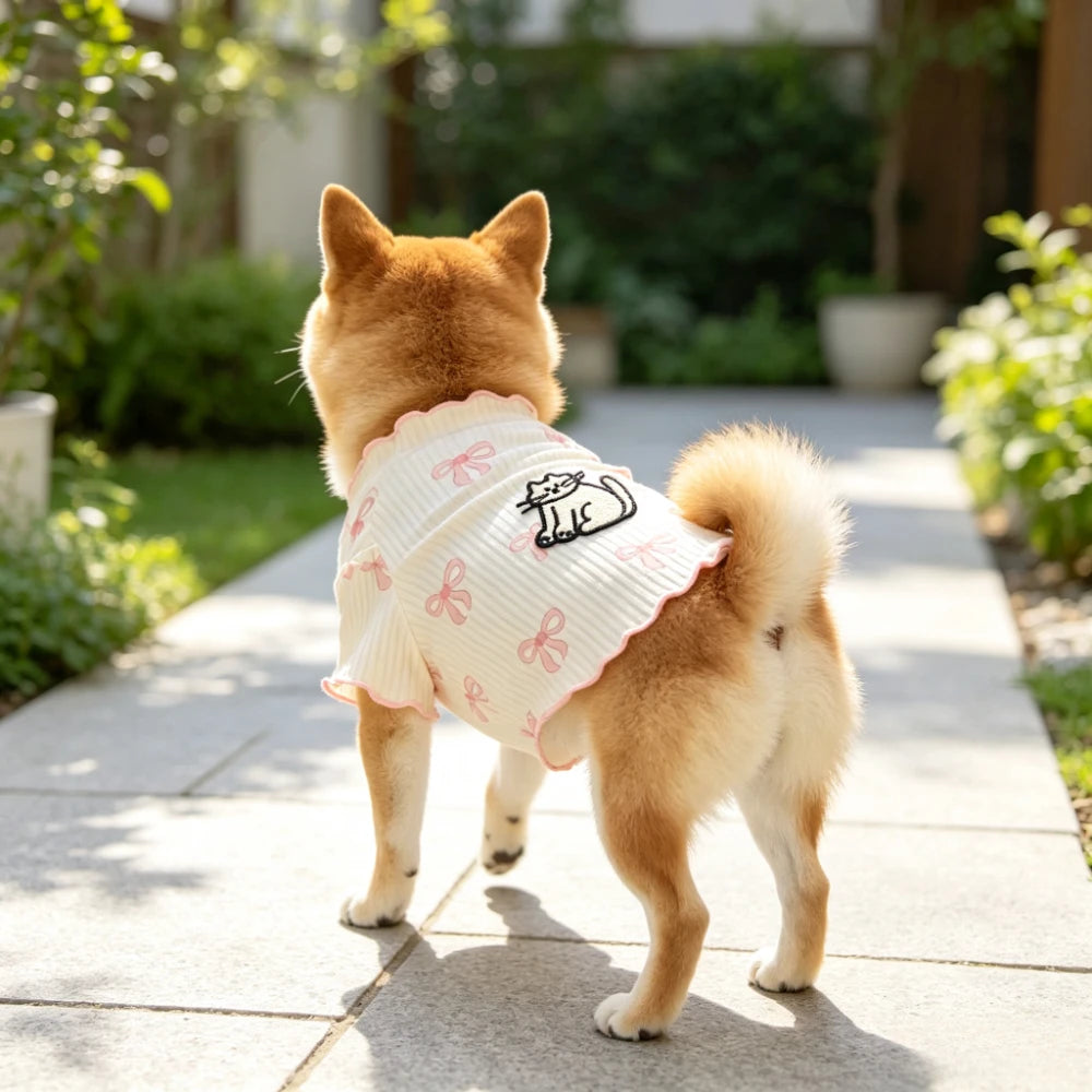 Soft Elastic Dog Tshirt Pet Vest Summer Wear Comfortable for Small Dogs Cats Cute Design Lightweight Breathable Pet Clothing Summer Outfit
