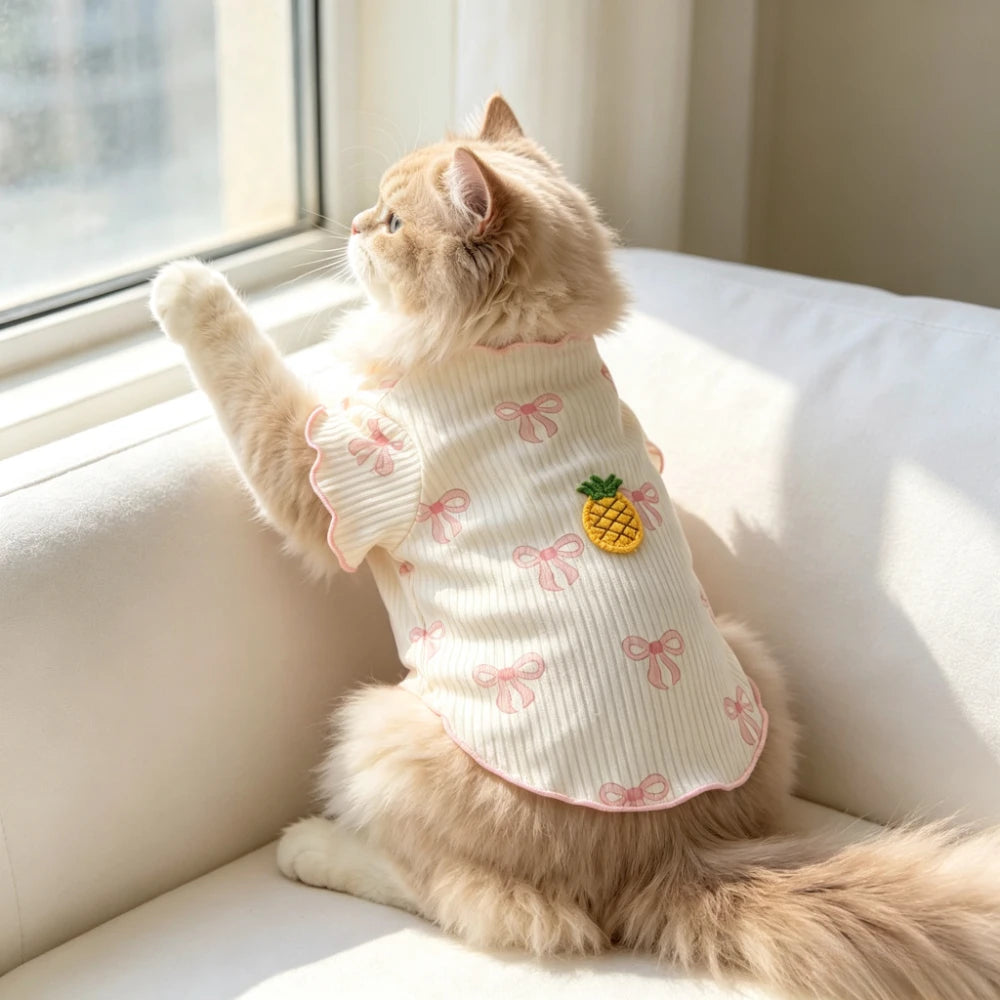 Breathable Lightweight Dog Tshirt Pet Vest Summer Wear Comfortable Elastic Soft for Small Dogs Cats Cute Design Pet Clothing Summer Outfit