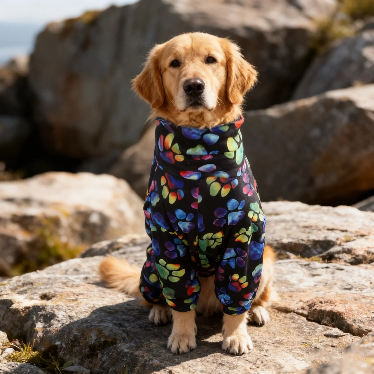 All-Season Paw Print Dog T-Shirt