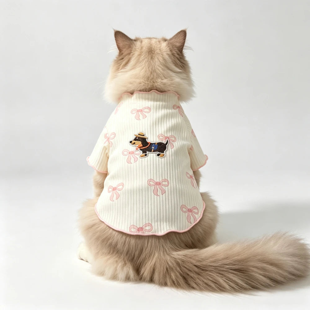 Soft Pet Vest Cute Dog Tshirt Breathable Elastic Summer Wear for Small Dogs Cats Lightweight Comfortable Pet Clothing