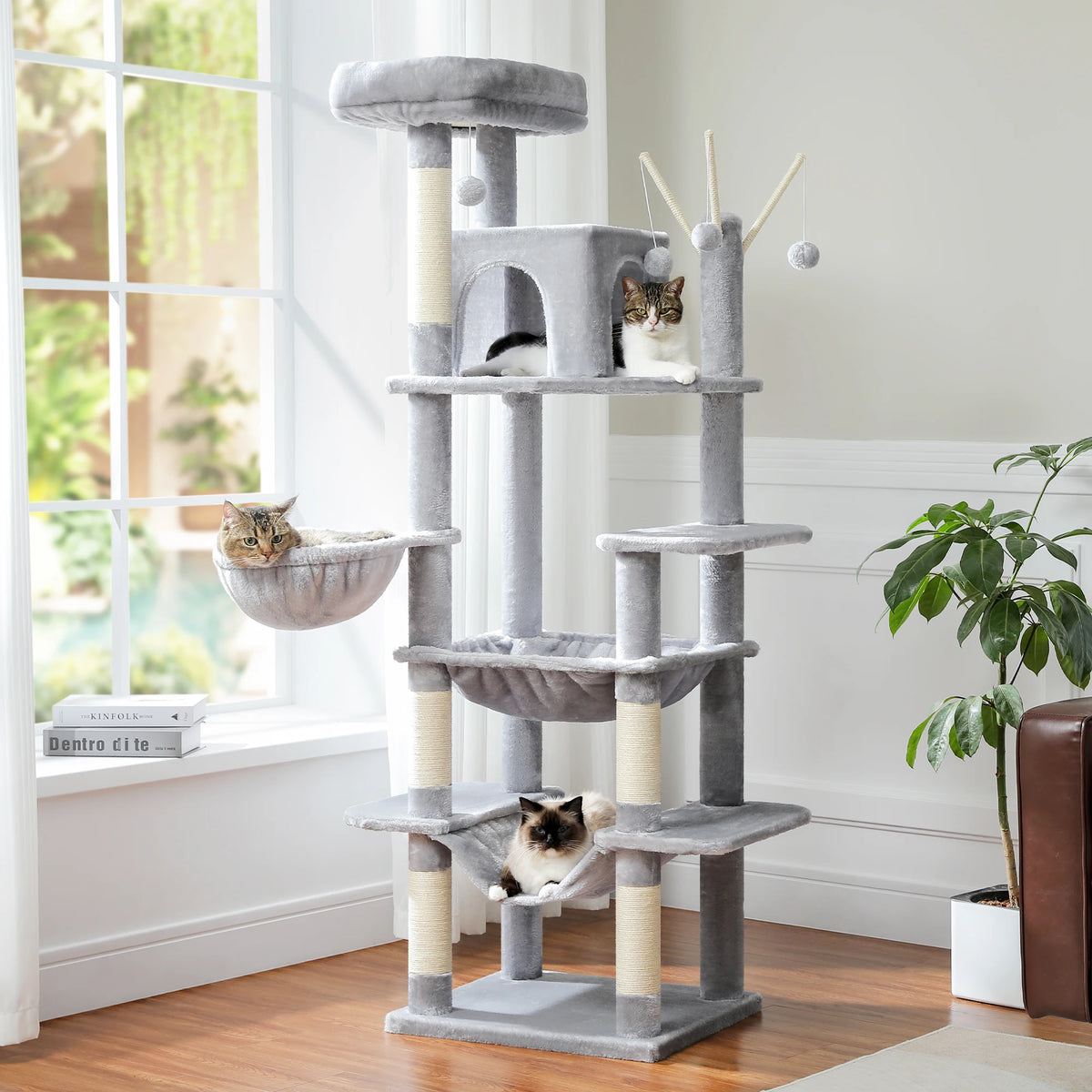 Large Multi-Level Cat Tower with Caves & Perches