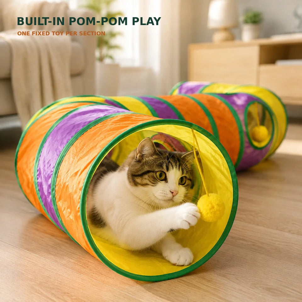 Extra-Long Connectable Cat Tunnel Maze