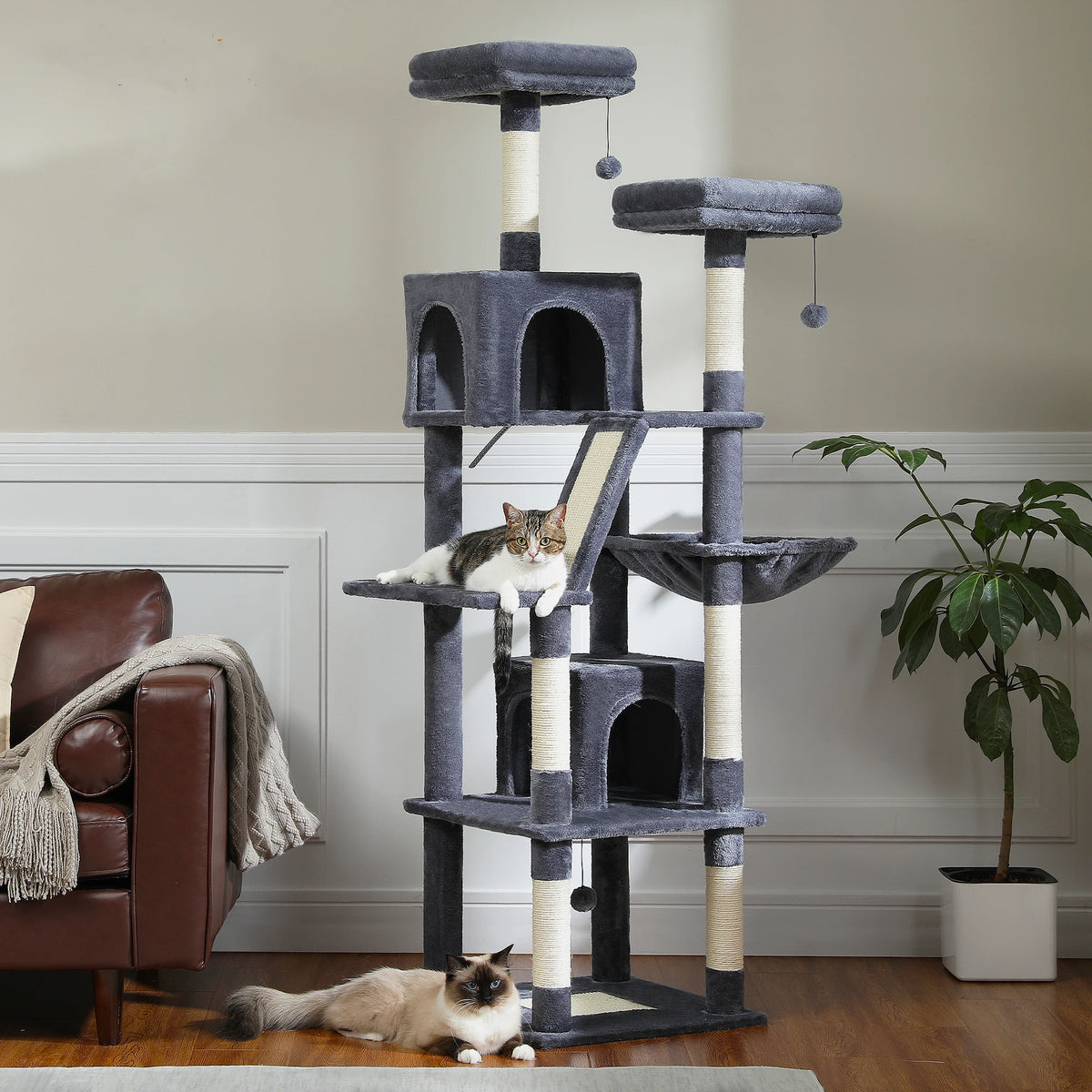 Large Multi-Level Cat Tower with Caves & Perches