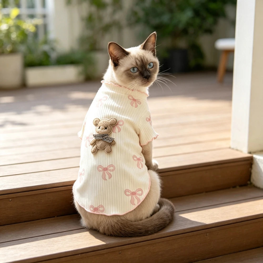 Breathable Lightweight Dog Tshirt Pet Vest Elastic Soft Comfortable for Small Dogs Cats Cute Design Summer Pet Clothing Outfit Wear