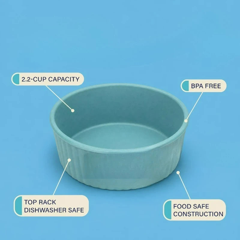 Small 2.2-Cup Pet Food & Water Bowl