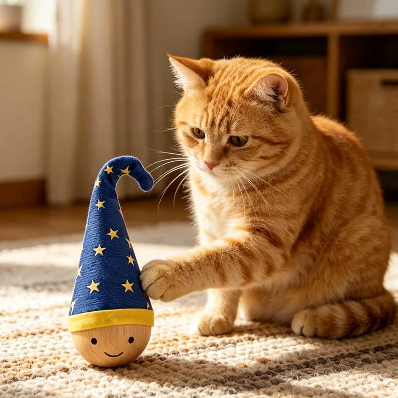 KEMORELA Swing Cat Toy Dynamic Shaking Interactive Game Specially Designed For Cats Independent Playtime Feather Style Pet Toy
