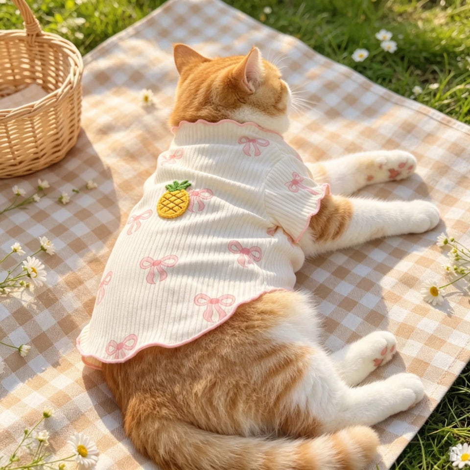 Breathable Lightweight Dog Tshirt Pet Vest Summer Wear Comfortable Elastic Soft for Small Dogs Cats Cute Design Pet Clothing Summer Outfit