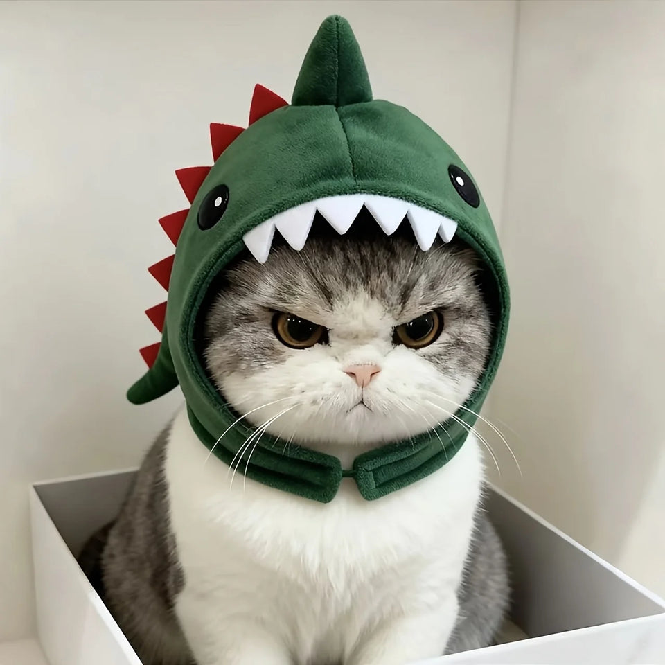 Cute Dinosaur Hat for Cats