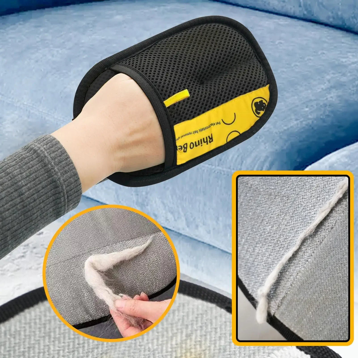 Pet Deshedding Glove for Dogs, Cats & Rabbits