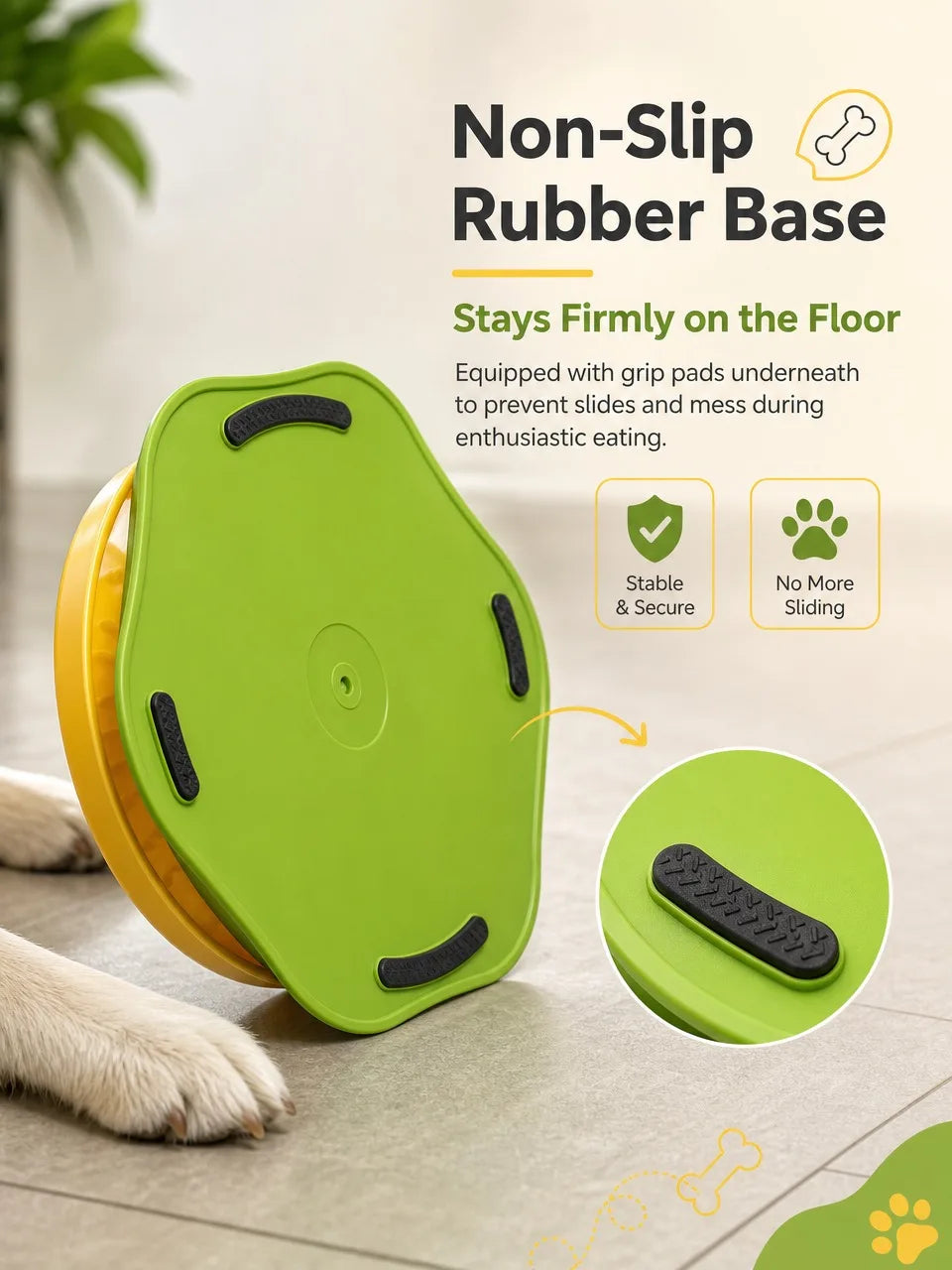 Interactive Dog Slow Feeder Bowl Puzzle Maze Pet Food Dish Anti-Gulping Healthy Digestion Fun Foraging Training Plate for Small Medium Large Dogs