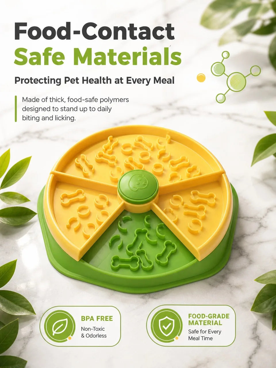 Interactive Dog Slow Feeder Bowl Puzzle Maze Pet Food Dish Anti-Gulping Healthy Digestion Fun Foraging Training Plate for Small Medium Large Dogs