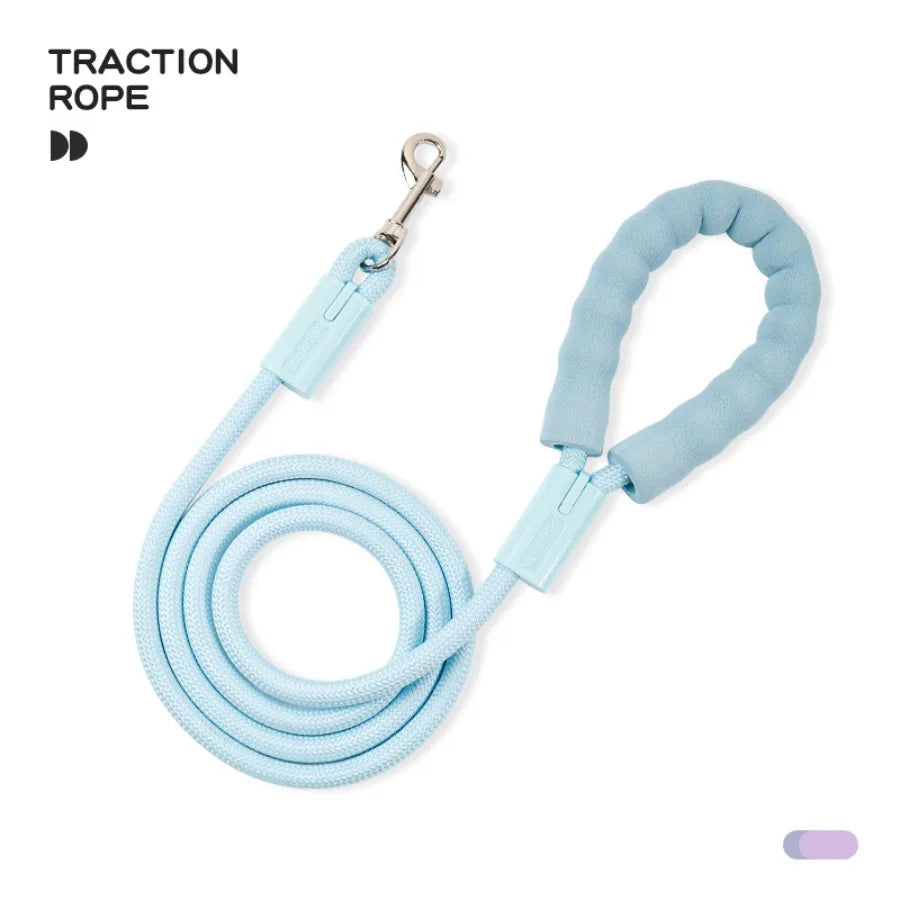 Dopamine cross-border dog rope pet supplies traction rope colorful nylon round rope outdoor dog walking rope dog traction rope