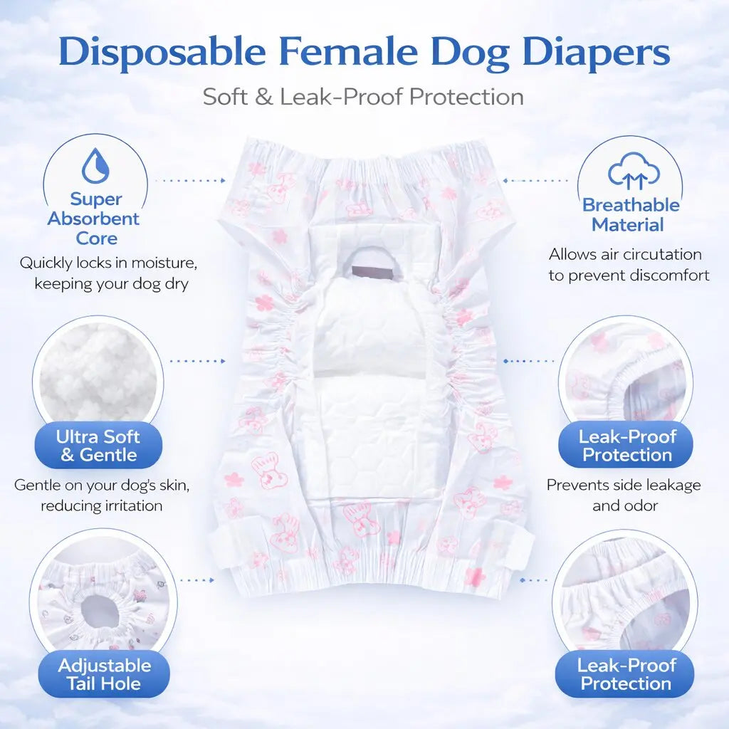 30-Count Disposable Pet Diapers