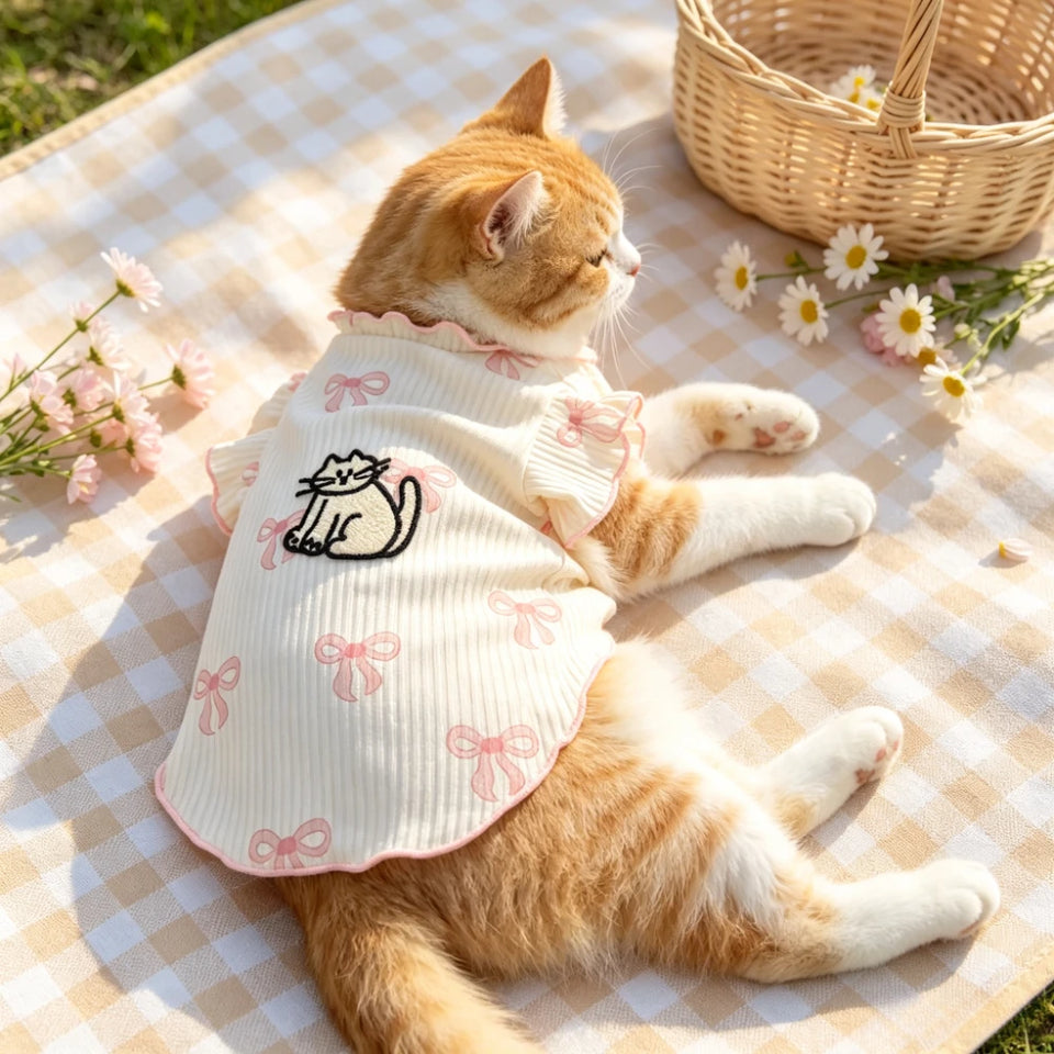 Soft Elastic Dog Tshirt Pet Vest Summer Wear Comfortable for Small Dogs Cats Cute Design Lightweight Breathable Pet Clothing Summer Outfit