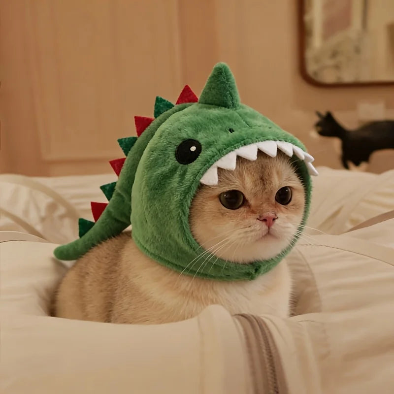 Cute Dinosaur Hat for Cats