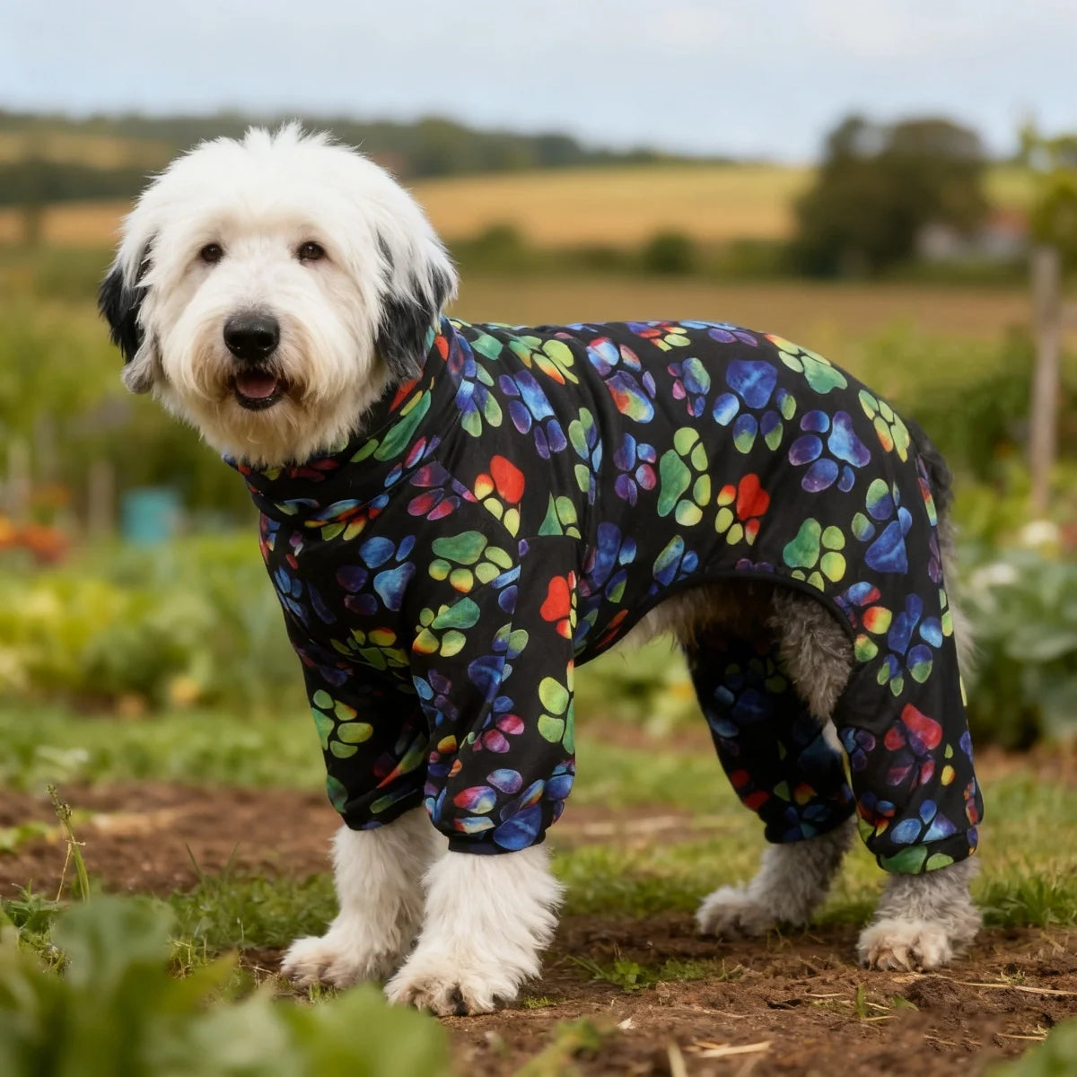All-Season Paw Print Dog T-Shirt