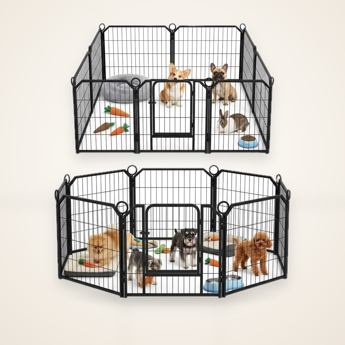 Heavy-Duty Dog Playpen with Self-Locking Door – studio photo