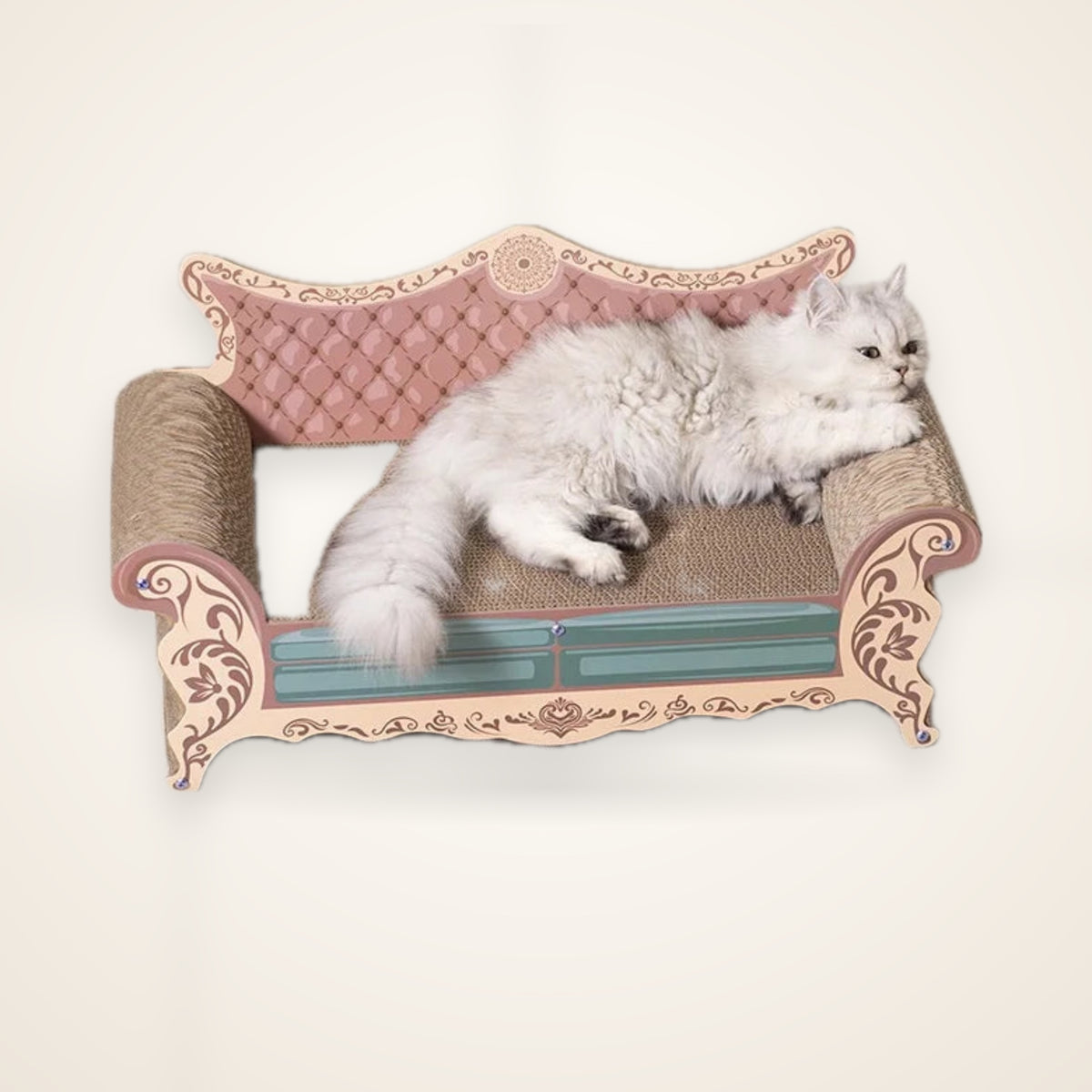 L-Shaped Cat Scratcher, Sofa & Bed – studio photo