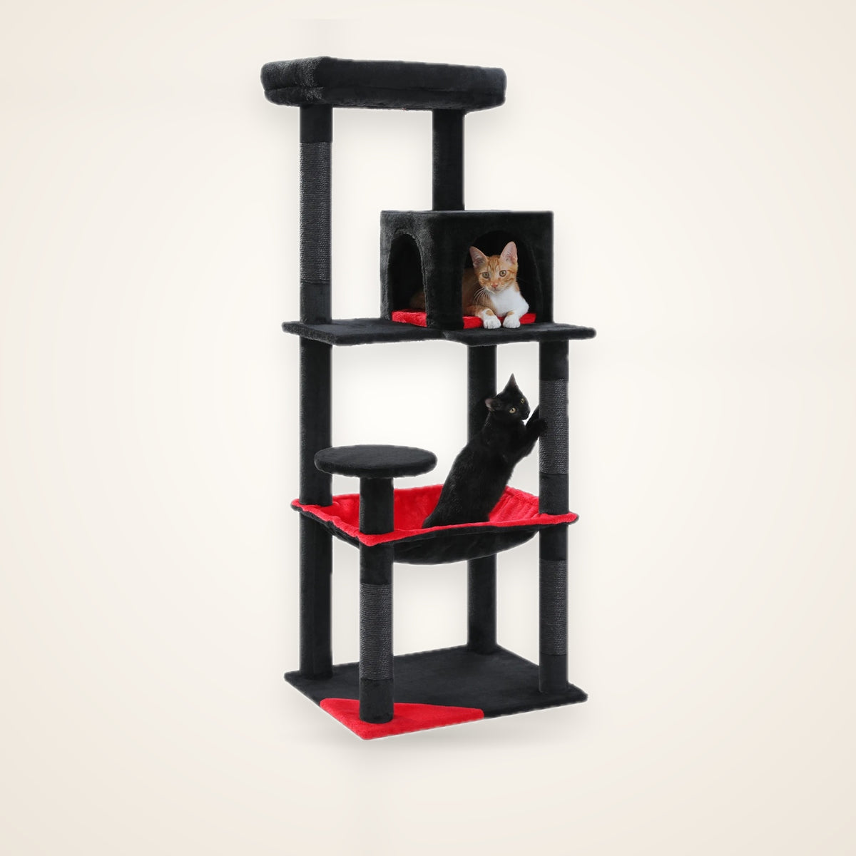 Gothic Cat Tree with Large Hammock & Condo – studio photo