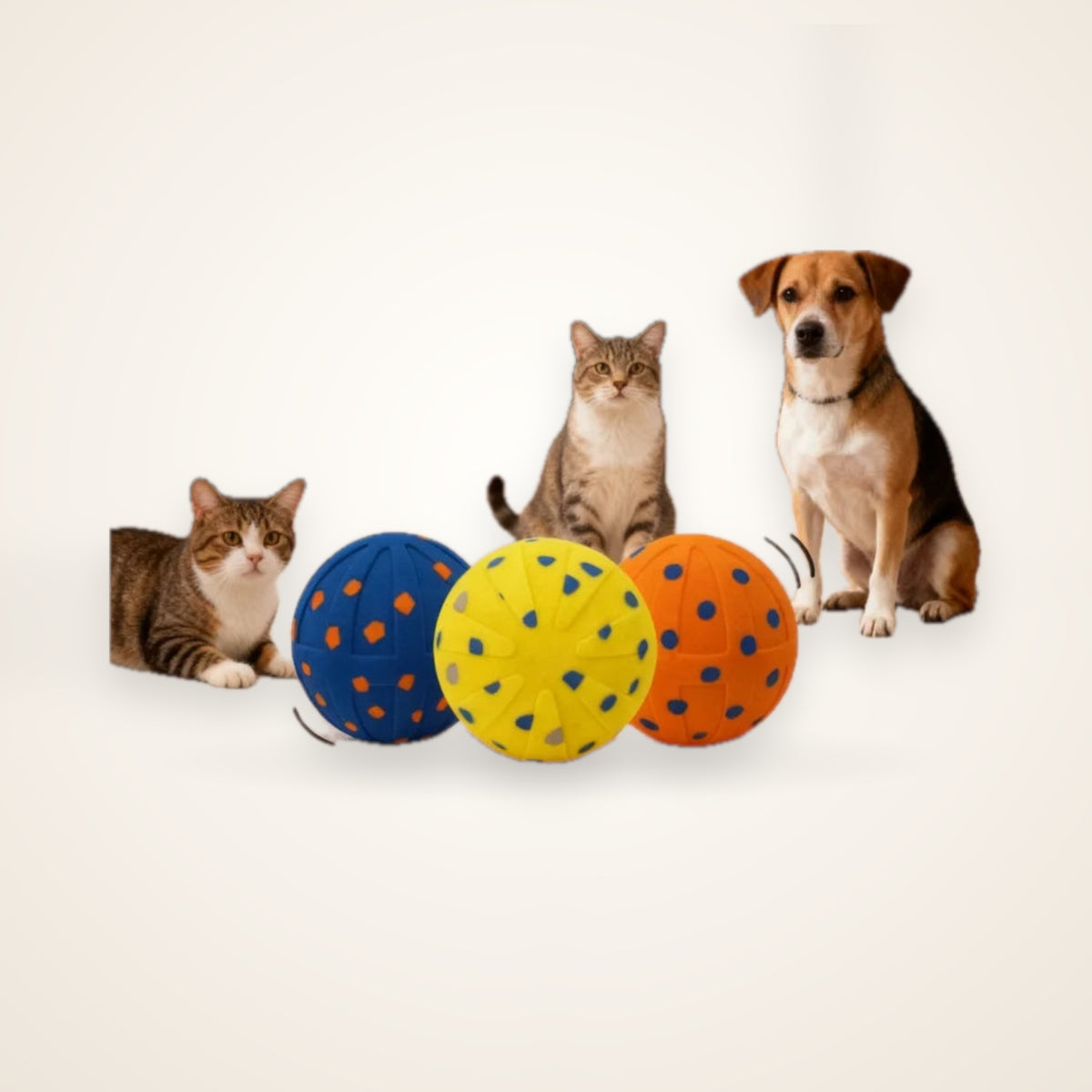 Automatic Moving & Bouncing Dog Ball – studio photo