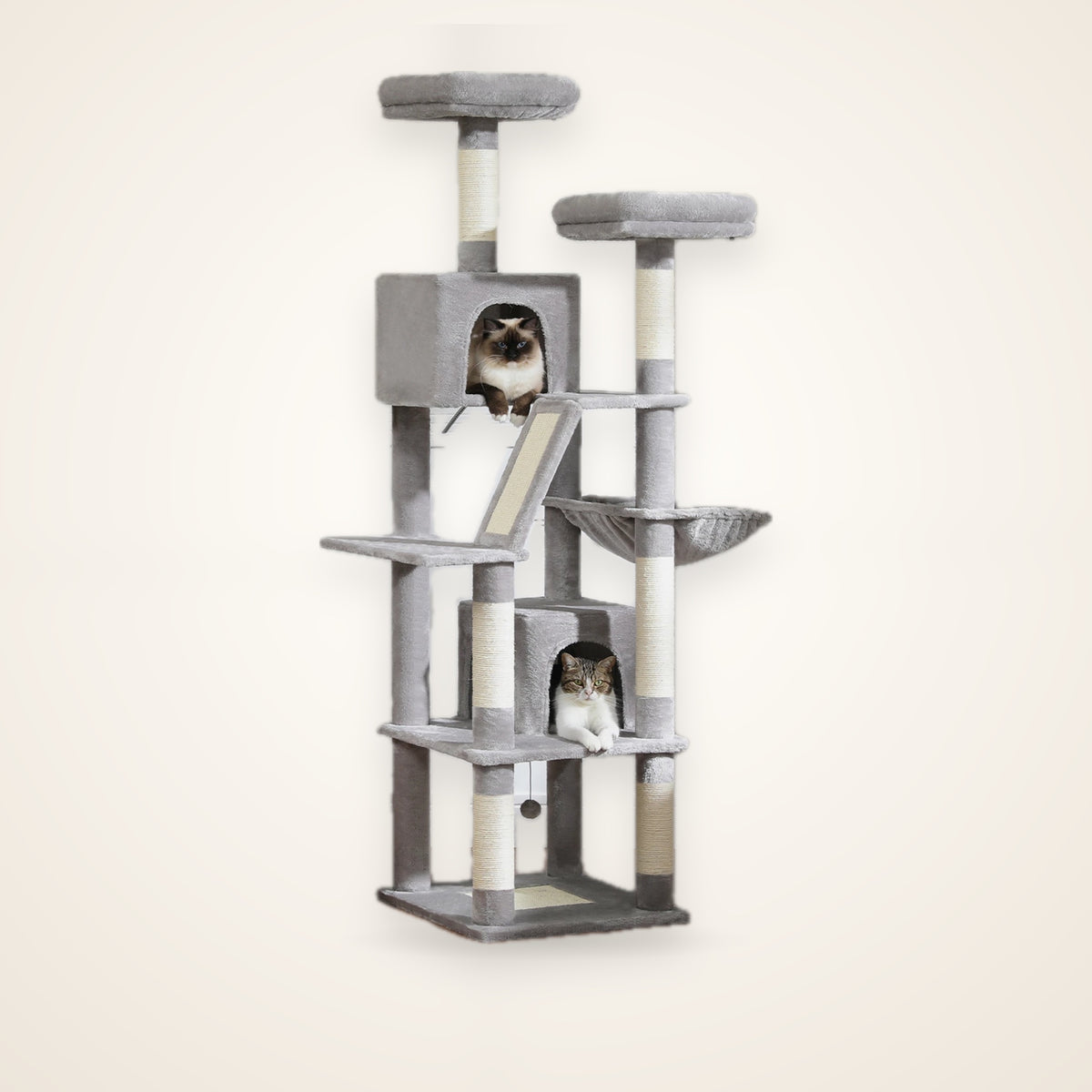Large Multi-Level Cat Tower with Caves & Perches – studio photo