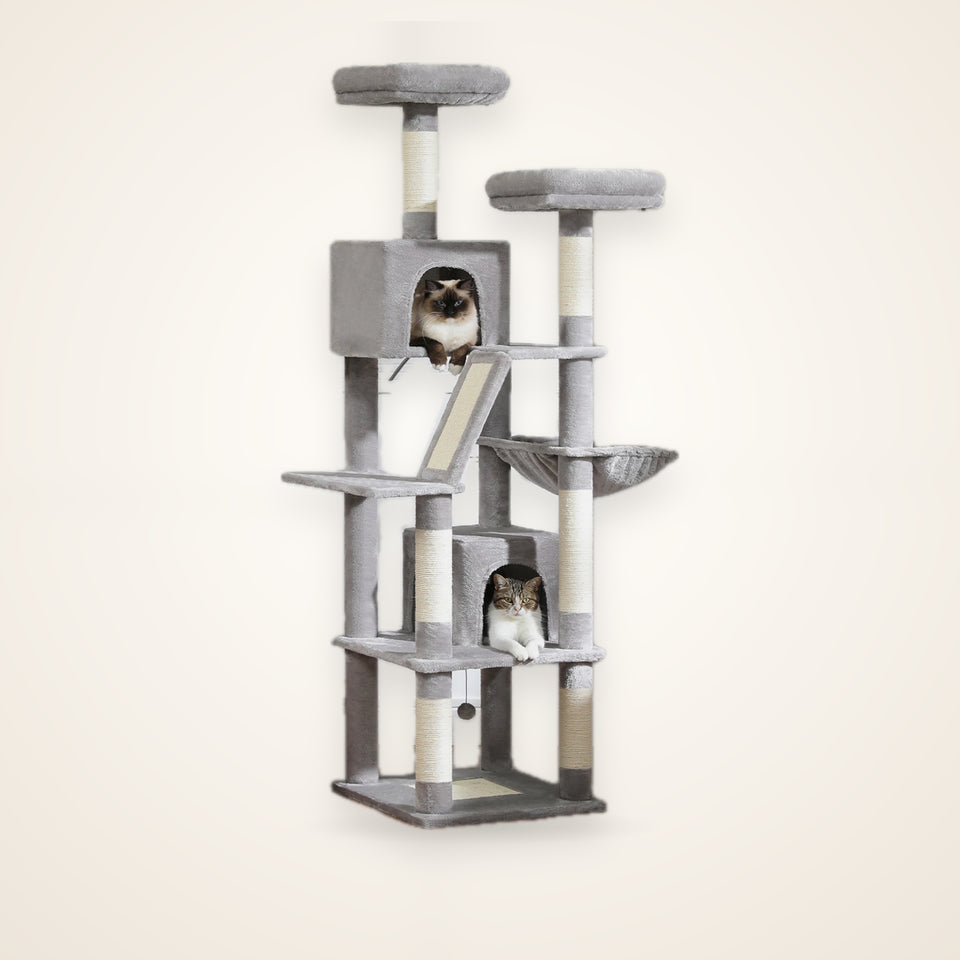 Large Multi-Level Cat Tower with Caves & Perches – studio photo