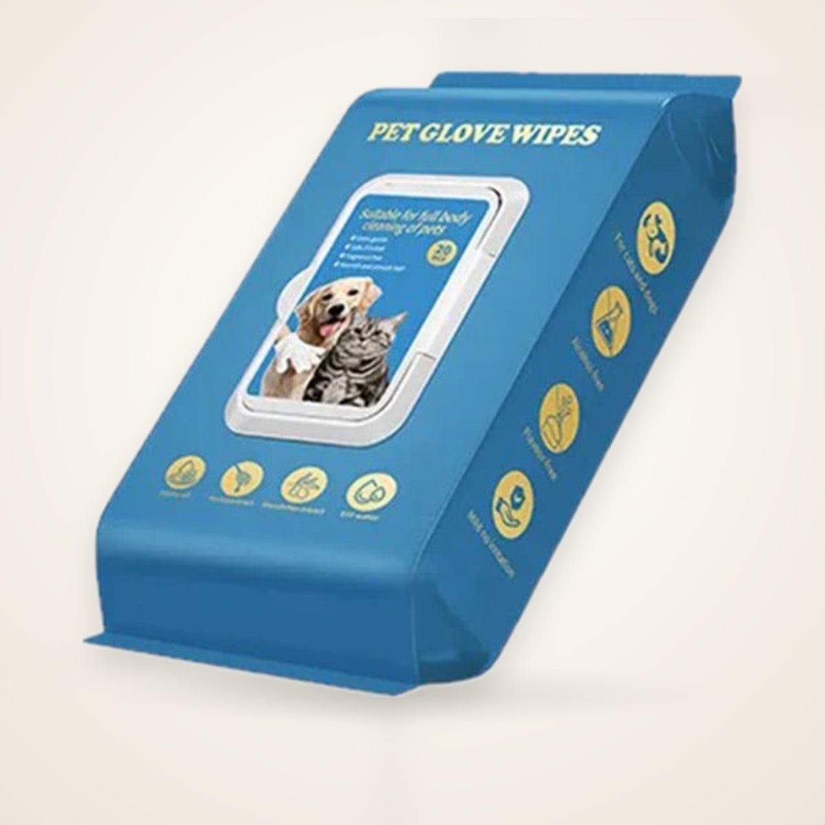 No-Rinse Grooming Glove Wipes for Pets – studio photo