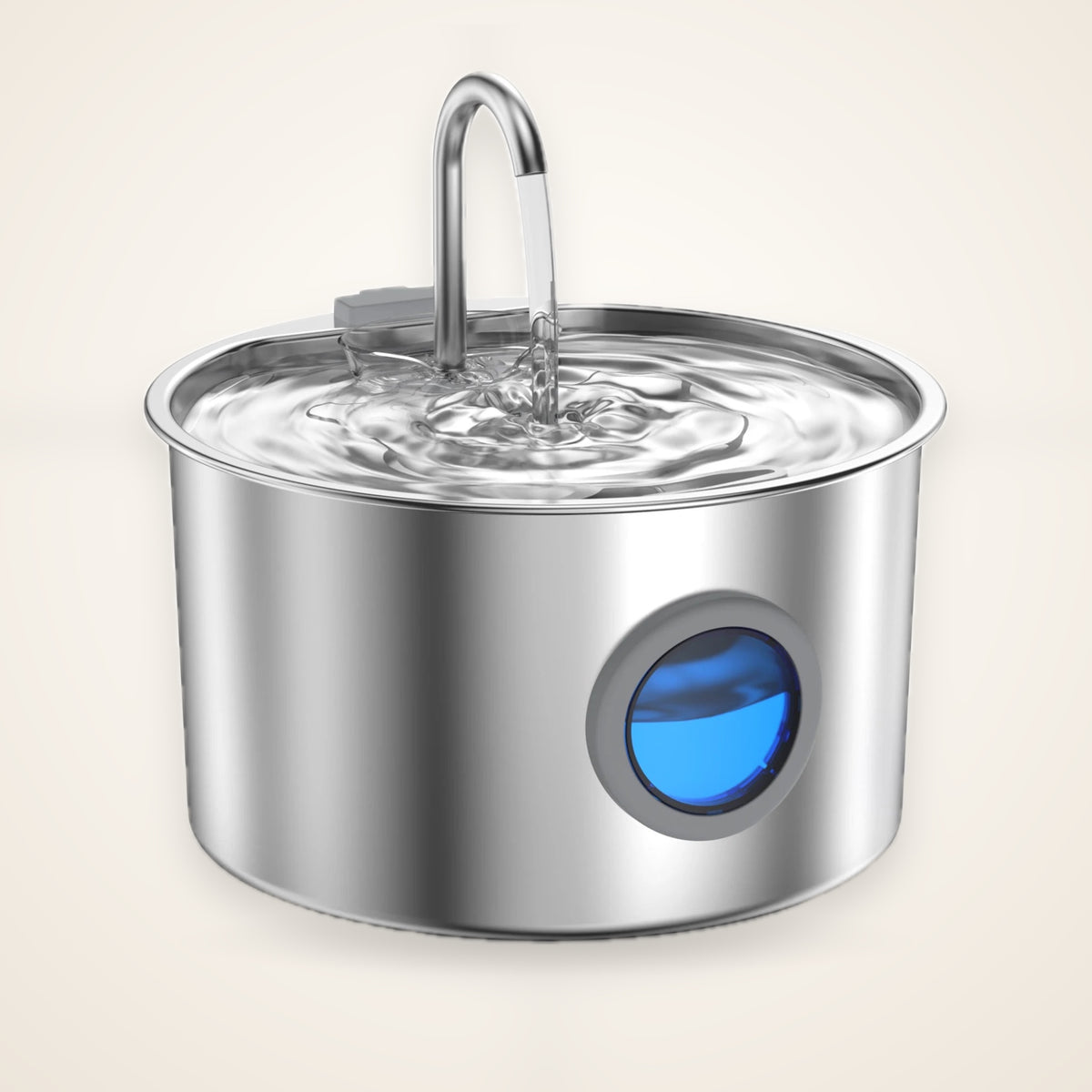 3.2L Stainless Steel Cat & Dog Water Fountain – studio photo