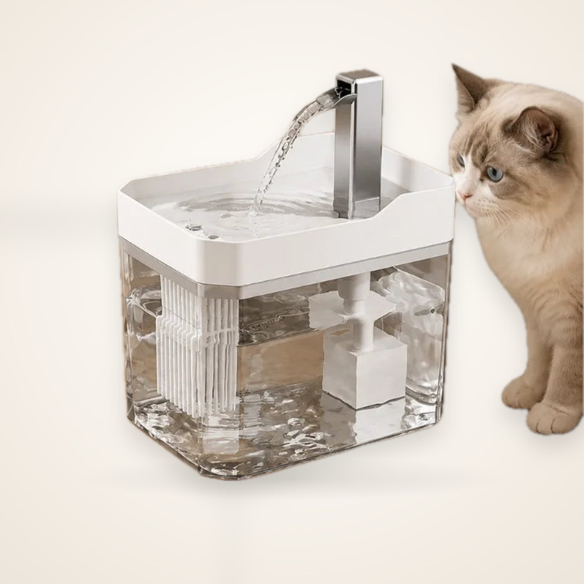 1.5L Automatic Circulating Pet Water Fountain Ultra-Quiet USB-Powered No-Wet Mouth Dispenser for Indoor Cats Dogs Pet Supplies – studio photo