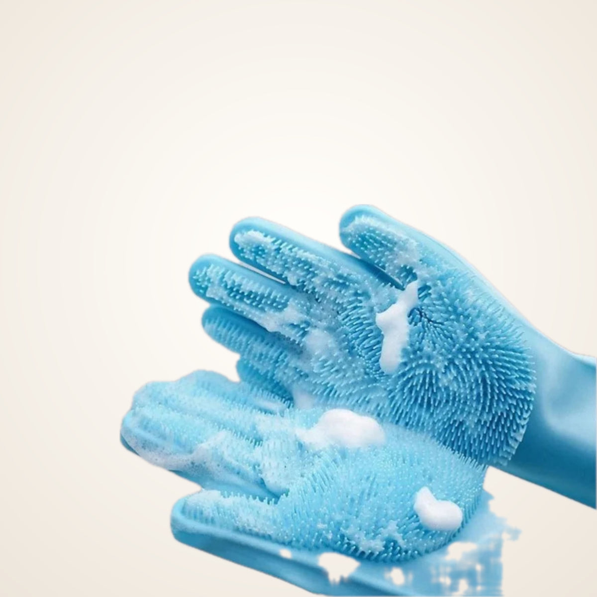 Silicone Pet Bathing & Shampoo Gloves – studio photo